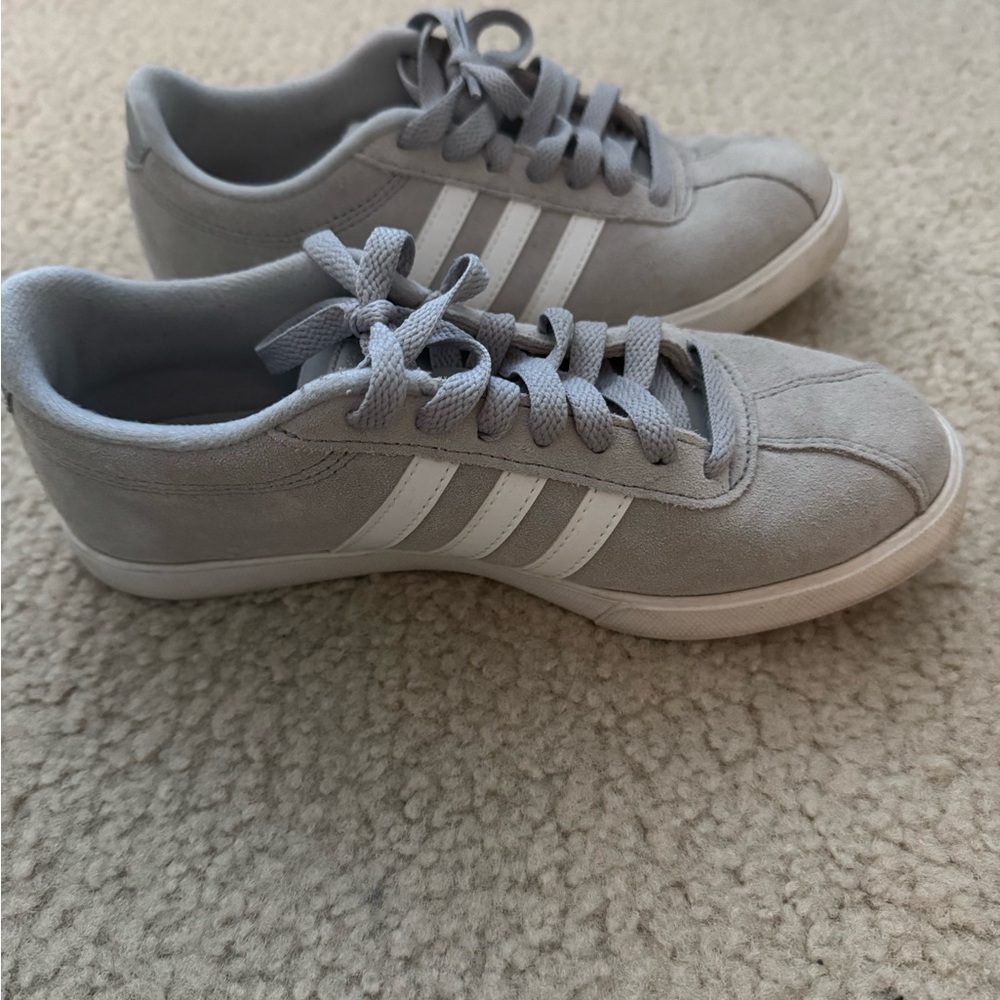 Adidas Light Gray Sneakers with White Accents
